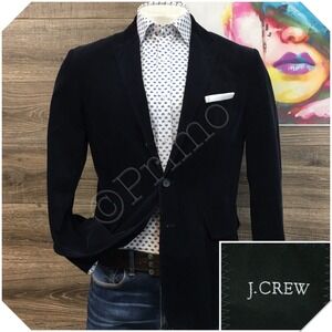 VINTAGE J CREW‎ Mens Corduroy Blazer Sport Coat Casual Jacket Size 40S Navy Suit